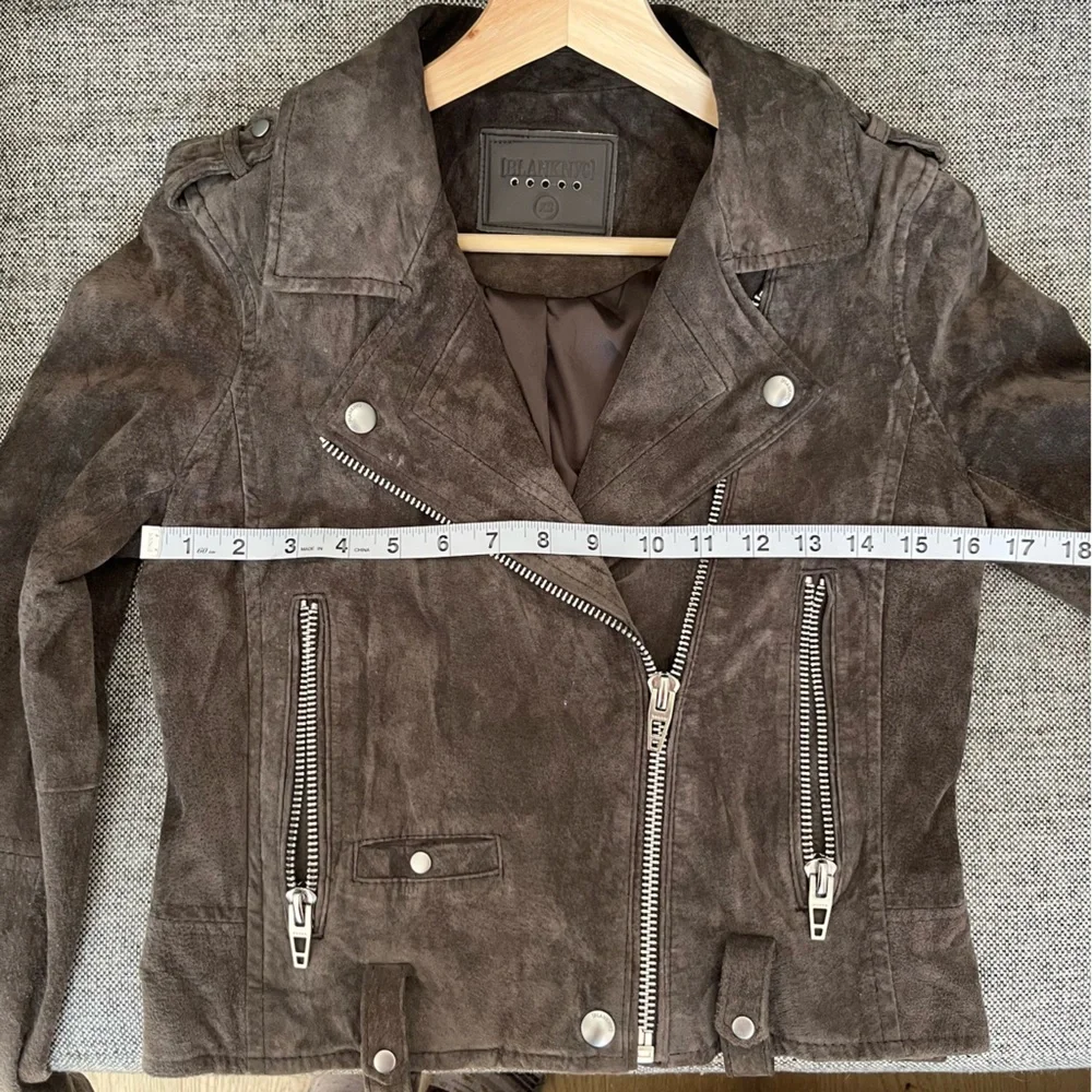 ⚡️MUST GO free shipping! BLANKNYC 100% Leather Suede Moto Jacket - XS - Brown - Picture 8 of 13